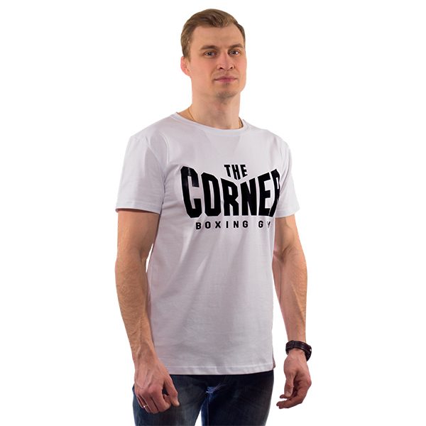 Мужская футболка хлопок (CORNER) - Белый