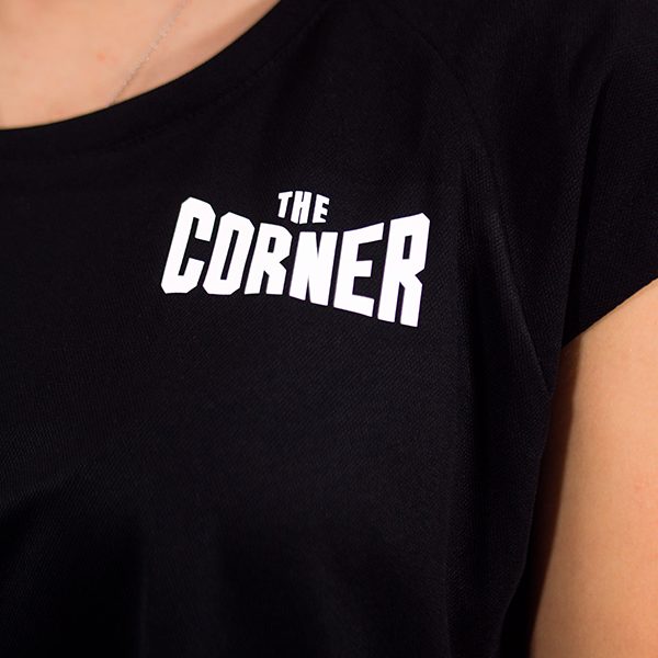 Женская футболка синтетика (CORNER) - Чёрный