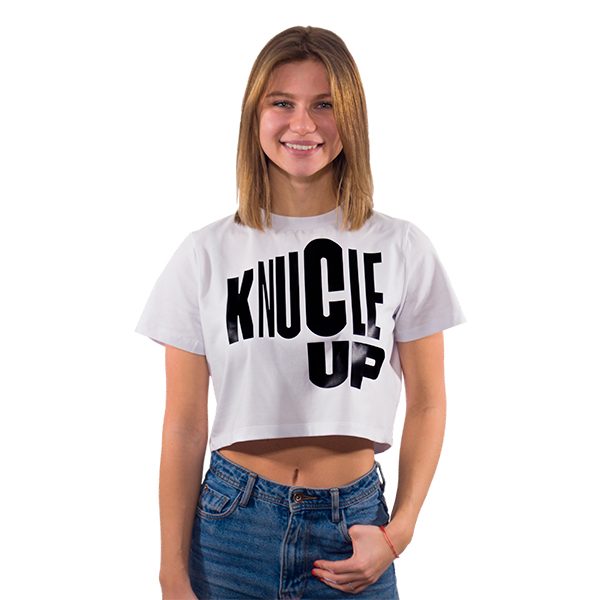 Женская футболка хлопок (Knuckle up) - Белый